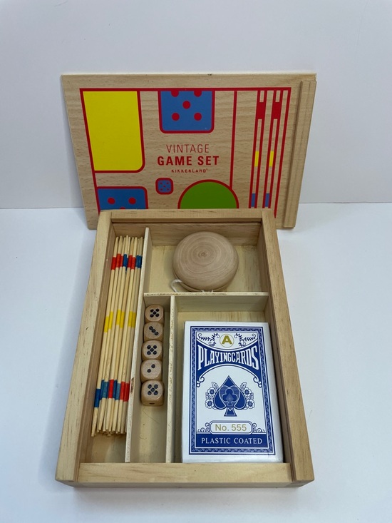 Kikkerland Other - Vintage Kikkerland Wooden Vintage Game Set - Yellow, Blue, Green, Red. Age 6+.
